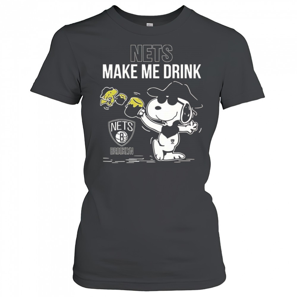 snoopy-and-woodstock-brooklyn-nets-make-me-drink-t-shirt-tkbwkwba Snoopy And Woodstock Brooklyn Nets Make Me Drink T-Shirt
