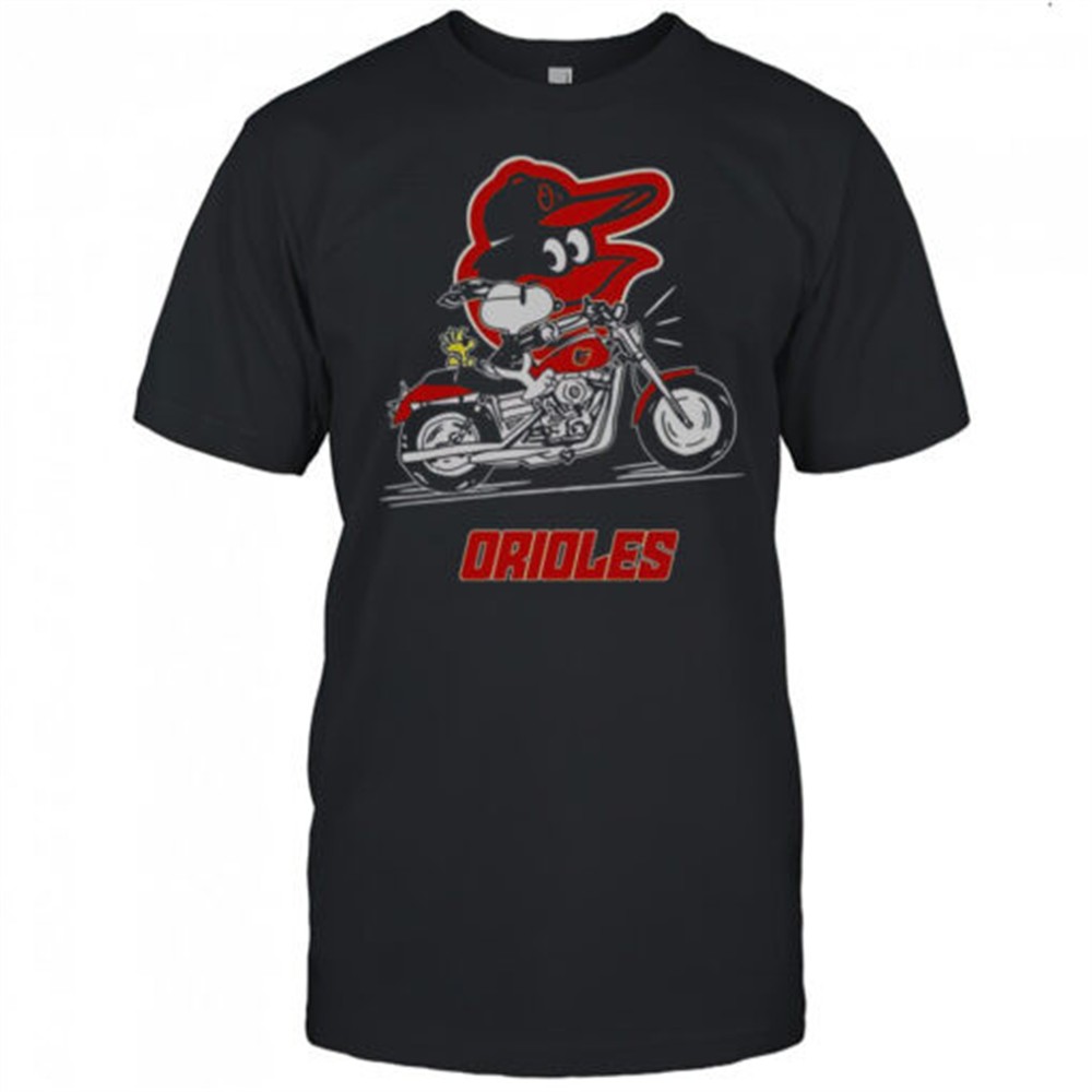 snoopy-and-woodstock-driving-motorbike-baltimore-orioles-t-shirt-vx21wc8z Snoopy And Woodstock Driving Motorbike Baltimore Orioles T-Shirt