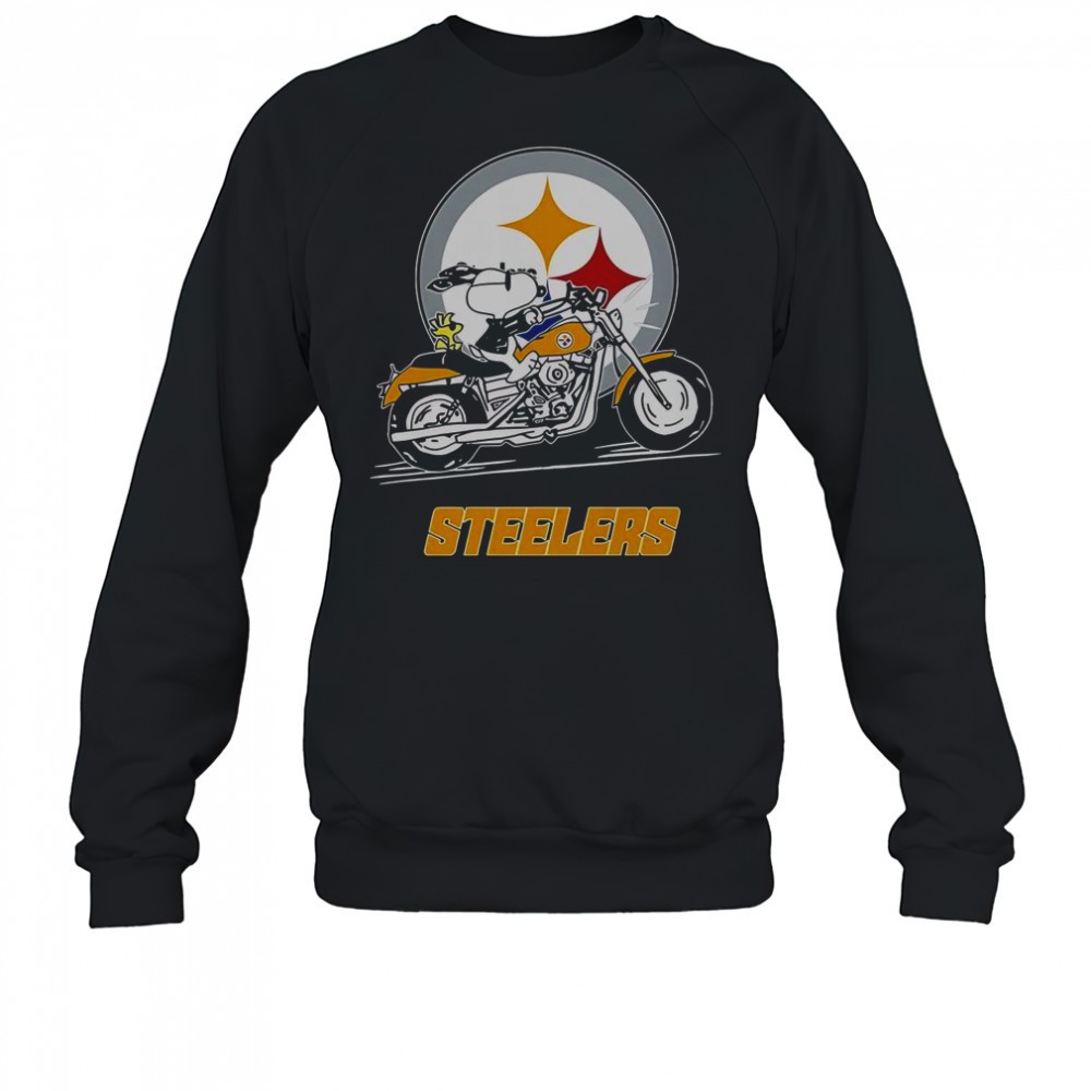 snoopy-and-woodstock-driving-motorbike-pittsburgh-steelers-t-shirt-ol2tiifd Snoopy And Woodstock Driving Motorbike Pittsburgh Steelers T-Shirt