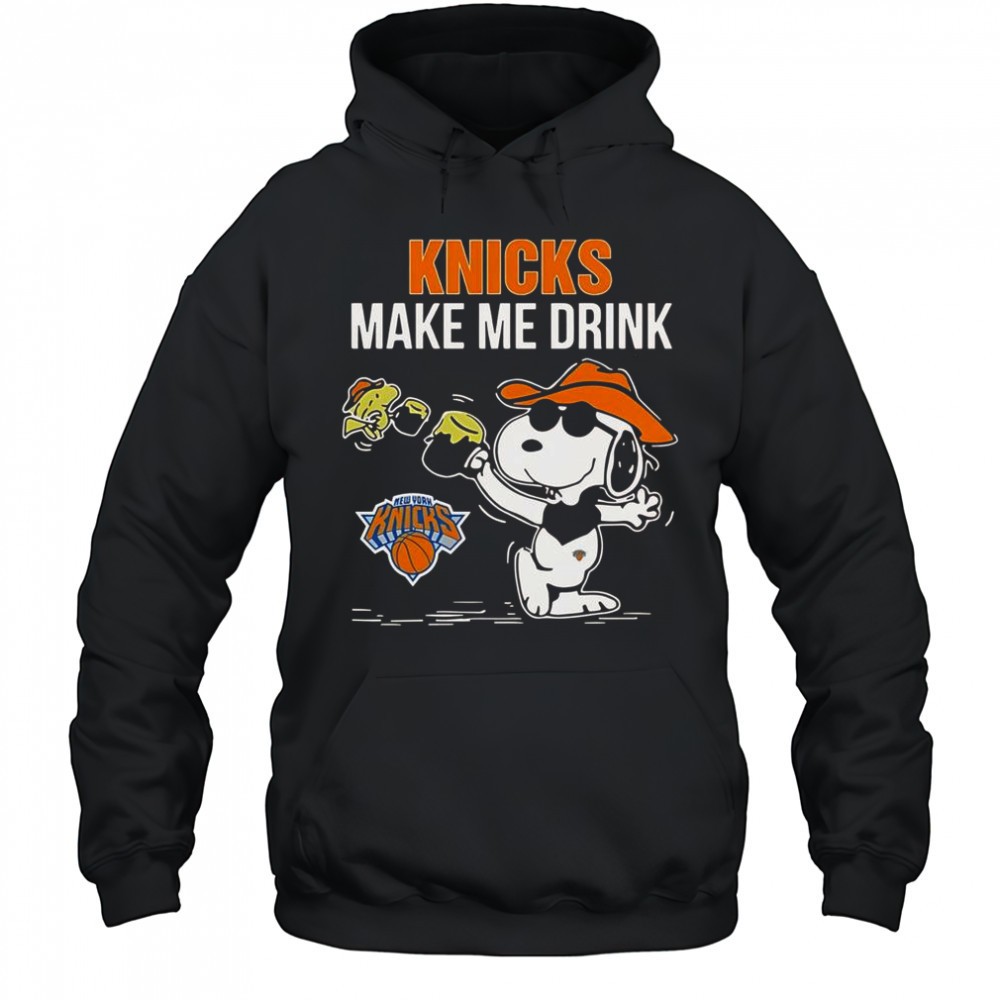 Snoopy And Woodstock New York Knicks Make Me Drink T-Shirt