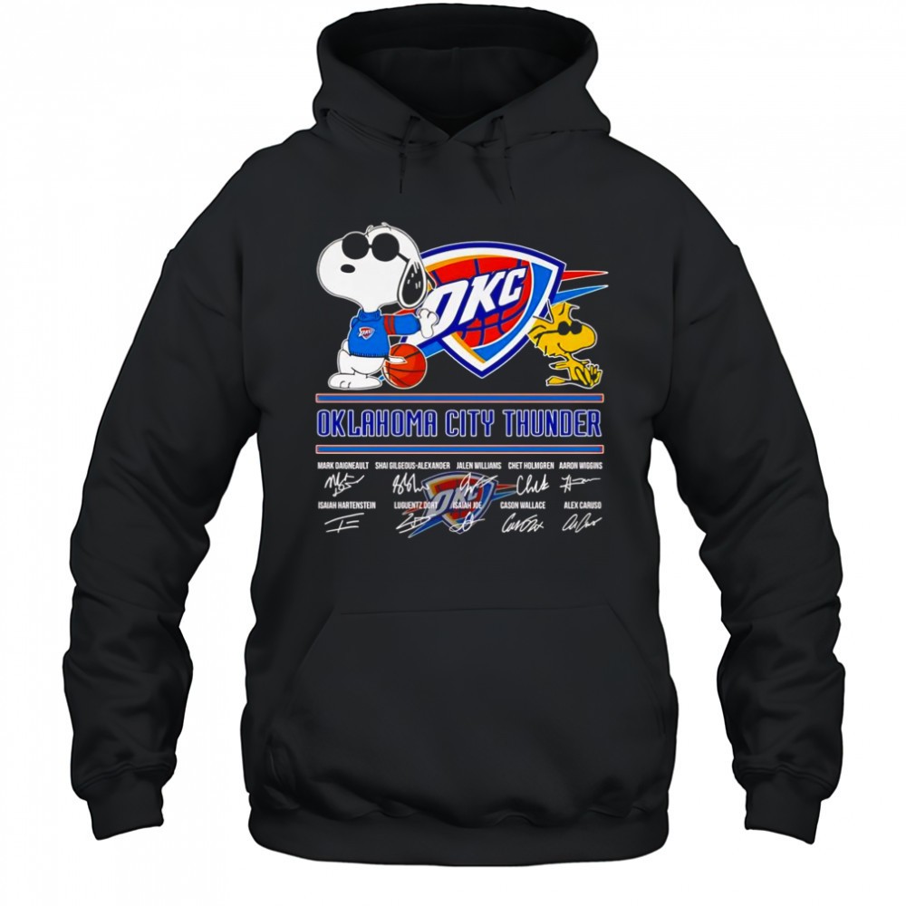 Snoopy and Woodstock Oklahoma City Thunder signature shirt