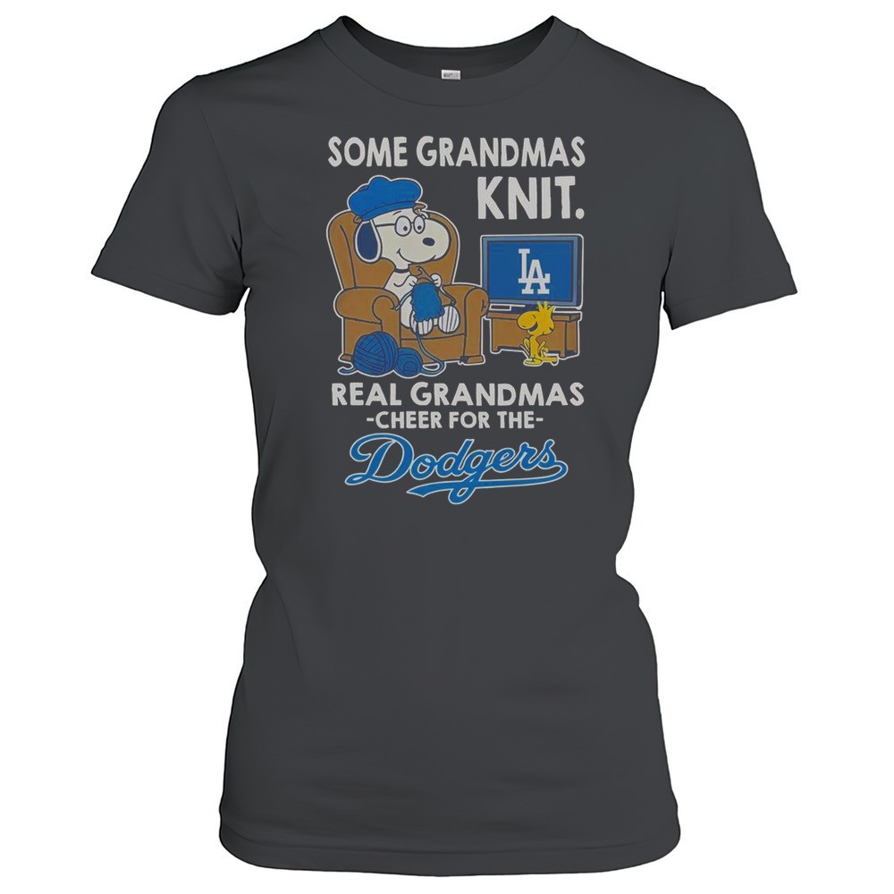 snoopy-and-woodstock-some-grandmas-knit-real-grandmas-cheer-for-the-los-angeles-t5k07p6u Snoopy And Woodstock Some Grandmas Knit Real Grandmas Cheer For The Los Angeles Dodgers T-Shirt