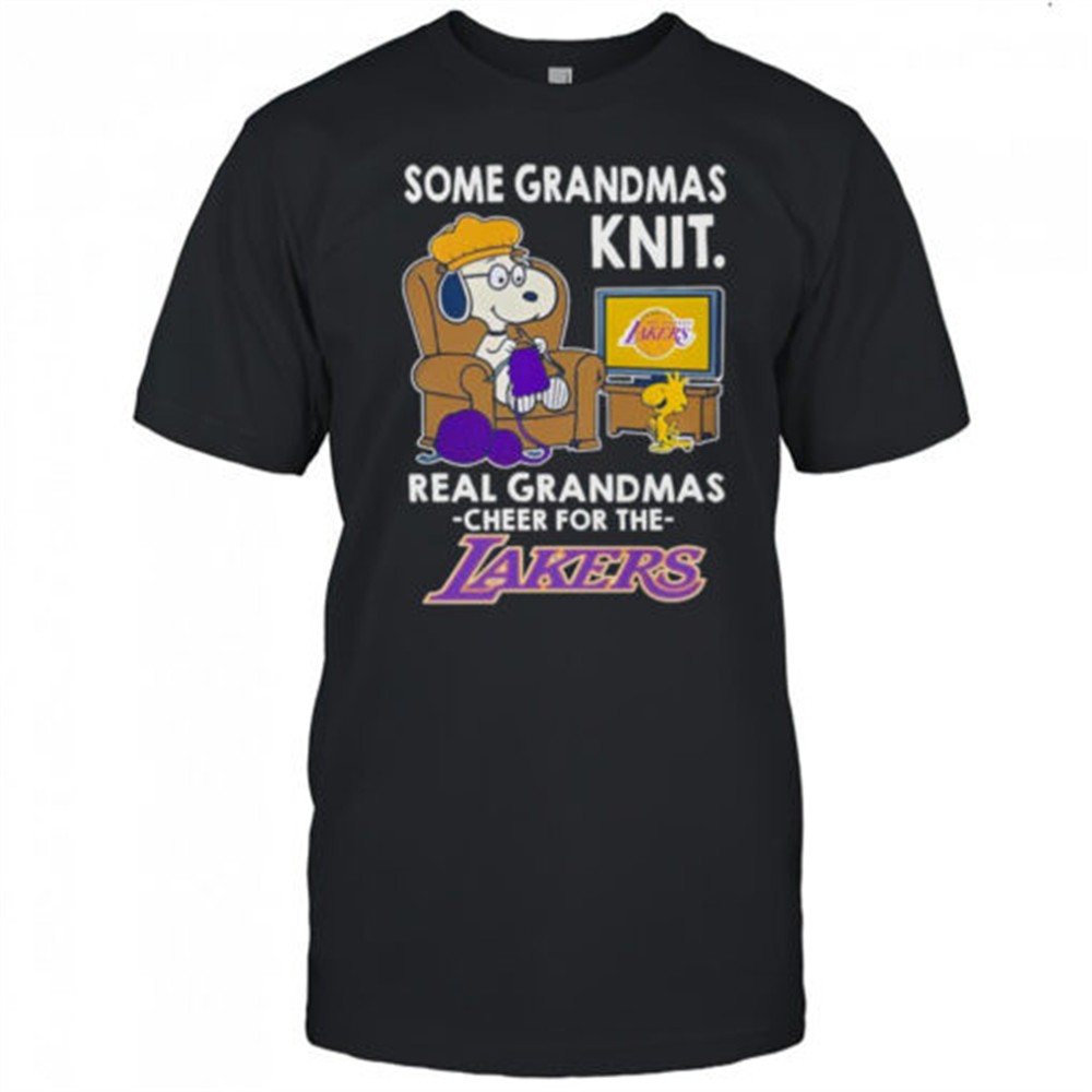 snoopy-and-woodstock-the-peanuts-some-grandmas-knit-real-grandmas-cheer-los-ange-cuirjrfg Snoopy And Woodstock The Peanuts Some Grandmas Knit Real Grandmas Cheer Los Angeles Lakers T-Shirt