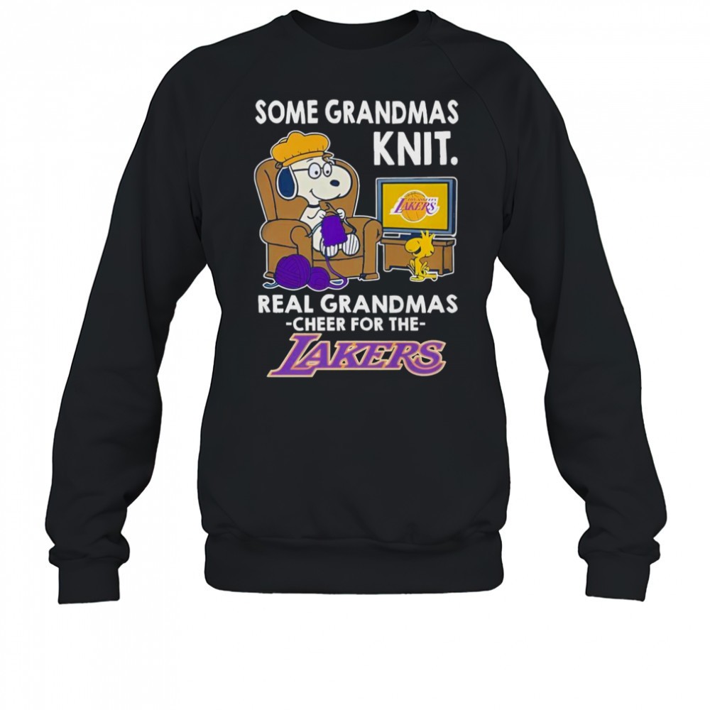 snoopy-and-woodstock-the-peanuts-some-grandmas-knit-real-grandmas-cheer-los-ange-cuirjrfg Snoopy And Woodstock The Peanuts Some Grandmas Knit Real Grandmas Cheer Los Angeles Lakers T-Shirt