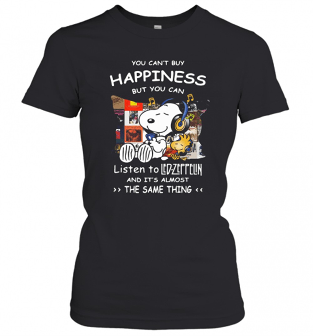 snoopy-and-woodstock-you-cant-buy-happiness-but-you-can-listen-to-led-zeppelin-t-u7u9rm8k Snoopy And Woodstock You CanT Buy Happiness But You Can Listen To Led Zeppelin T-Shirt