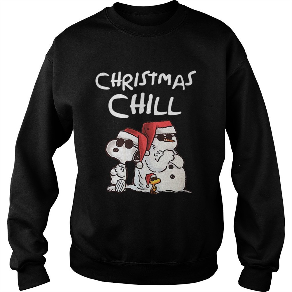 Snoopy Chillin Christmas Charlie Brown Graphic shirt