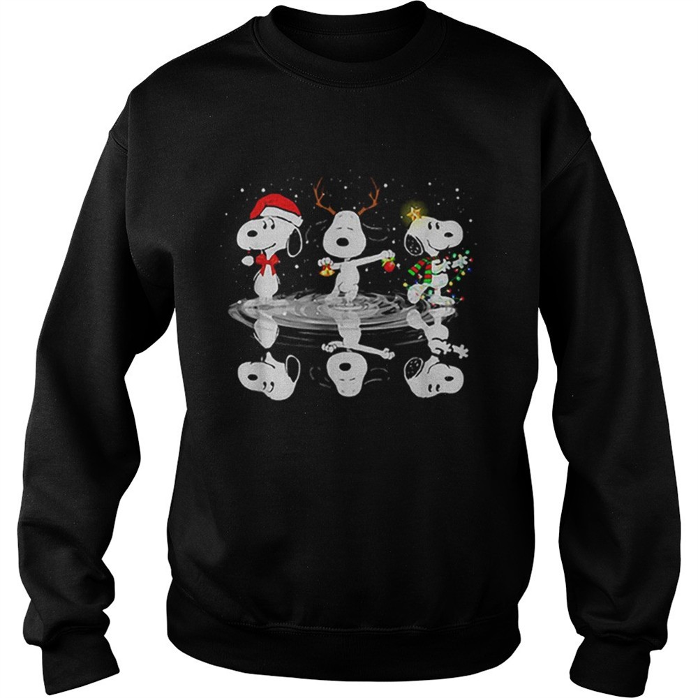 Snoopy Christmas reflection water mirror shirt