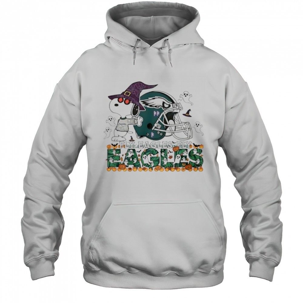 Snoopy fly Eagles fly Eagles Happy Halloween shirt