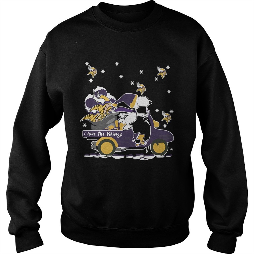Snoopy I Love The Minnesota Vikings Christmas shirt