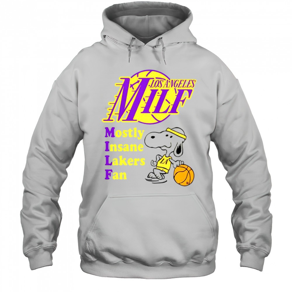 Snoopy LA Milf Mostly Insane Lakers Fan T-Shirt