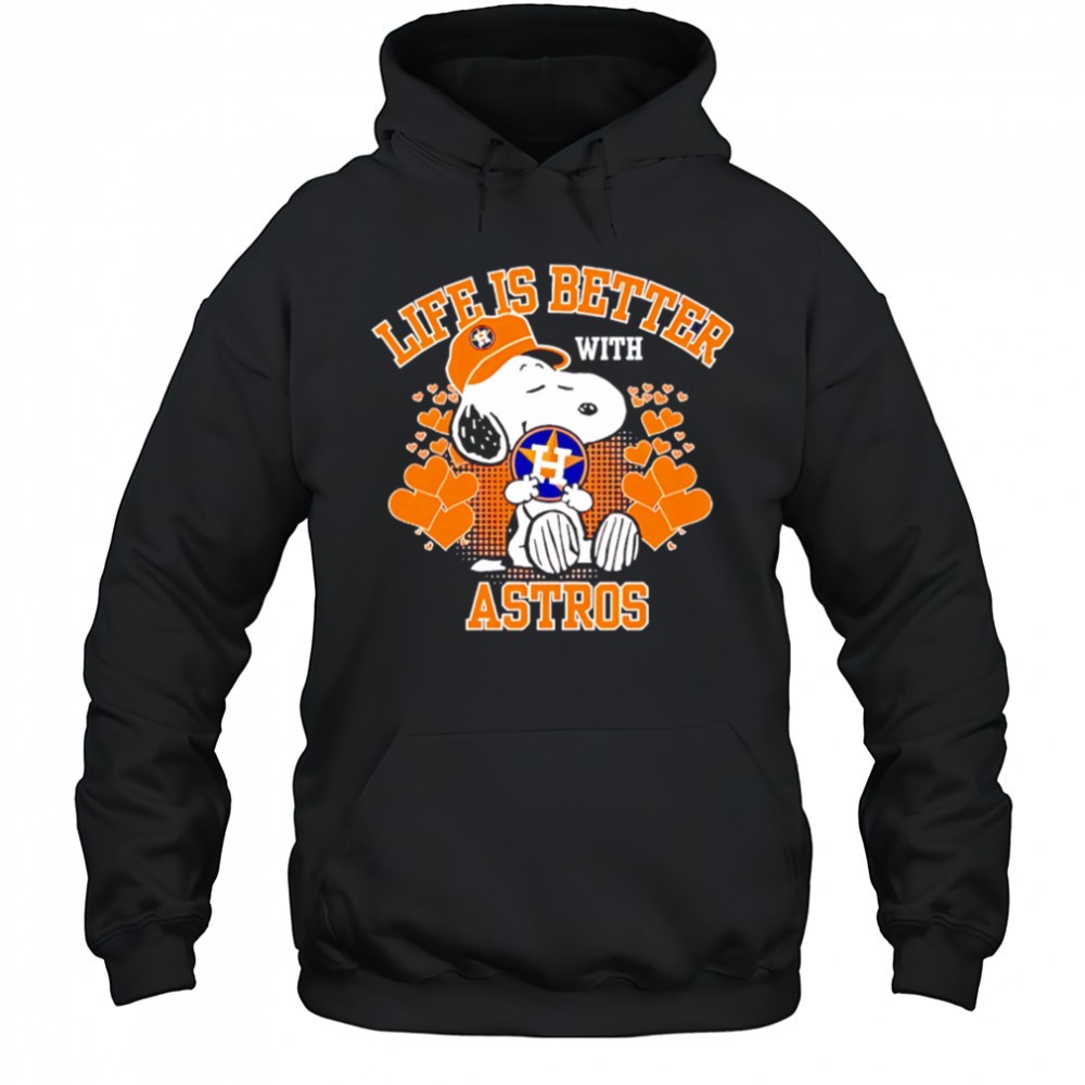 Snoopy Life is better with Astros shirt