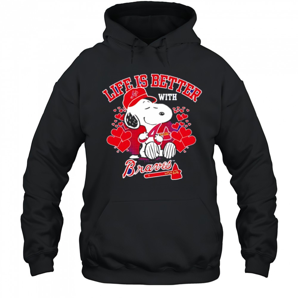 Snoopy Life is better with Braves shirt