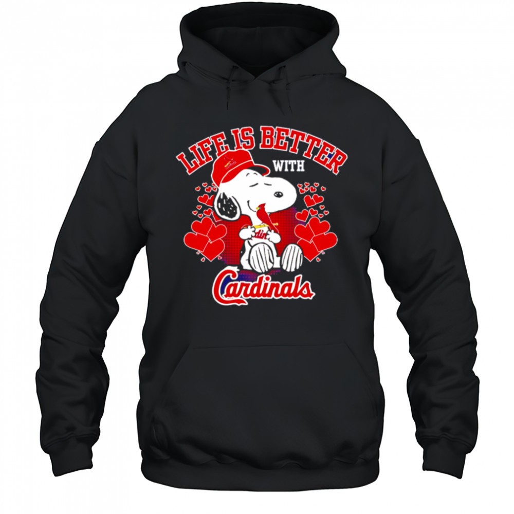 Snoopy Life is better with Cardinals shirt