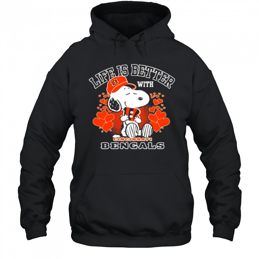 Snoopy Life Is Better With Cincinnati Bengals shirt