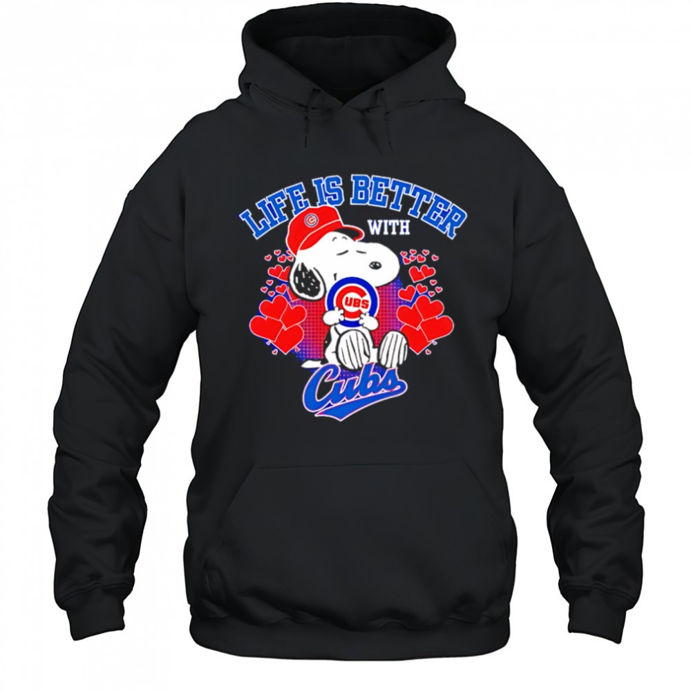 Snoopy Life is better with Cubs shirt