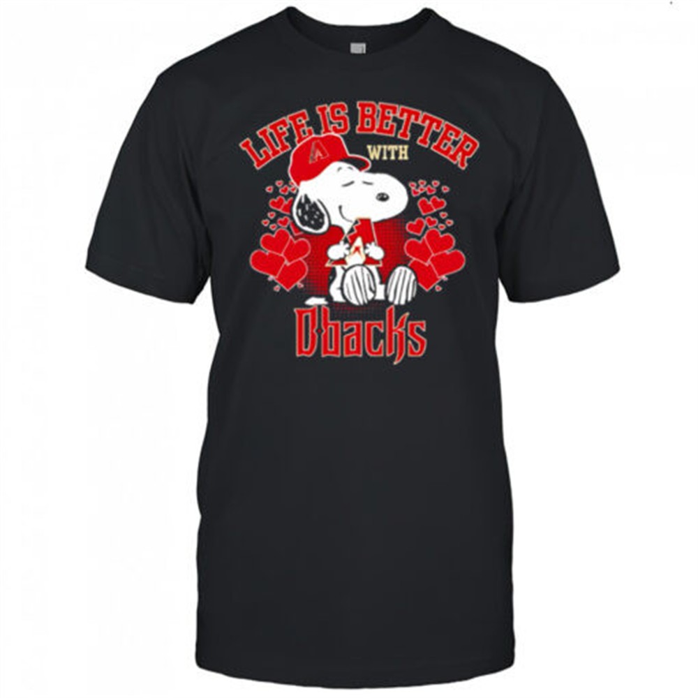 snoopy-life-is-better-with-d-backs-shirt-z3iriktp Snoopy Life is better with D-Backs shirt