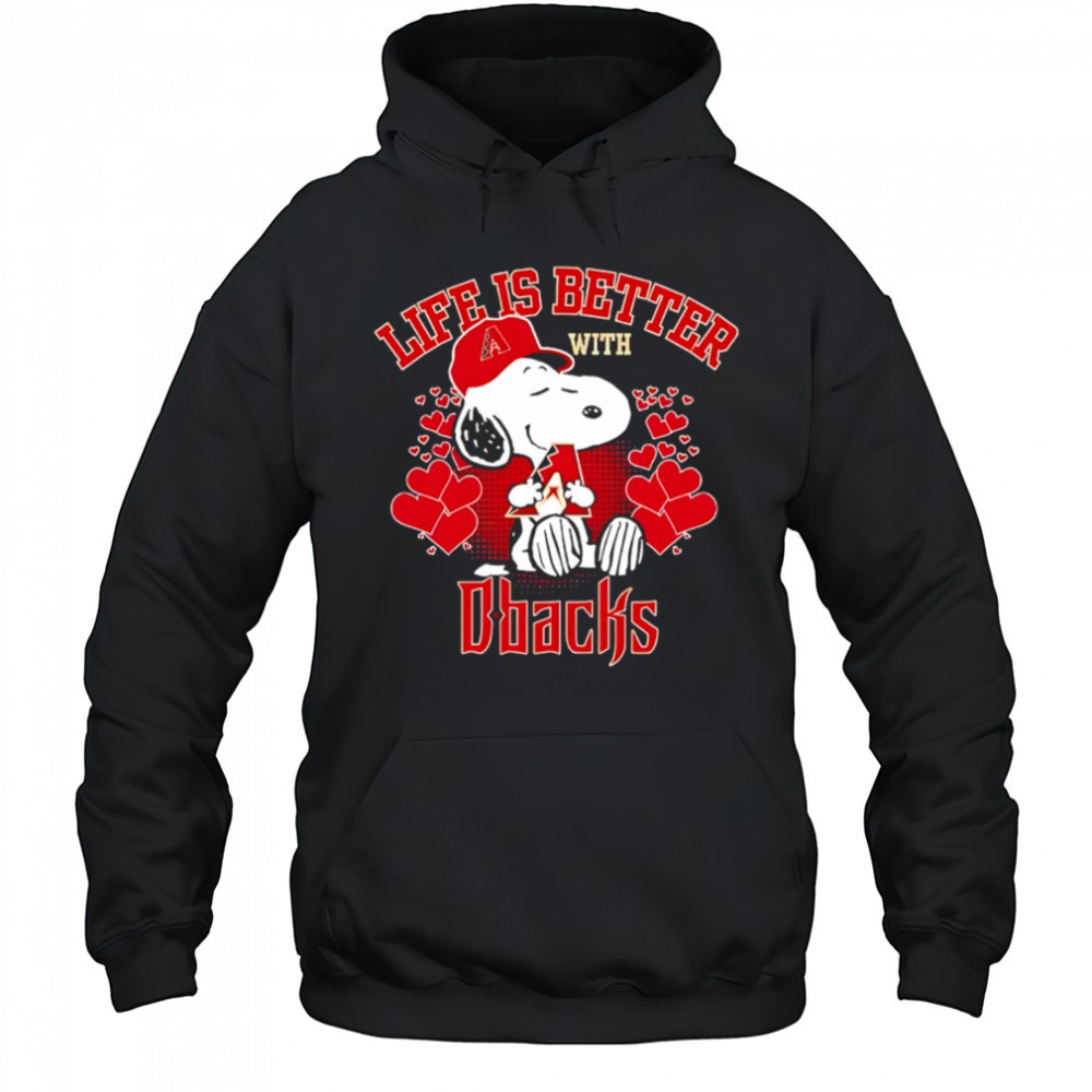 Snoopy Life is better with D-Backs shirt