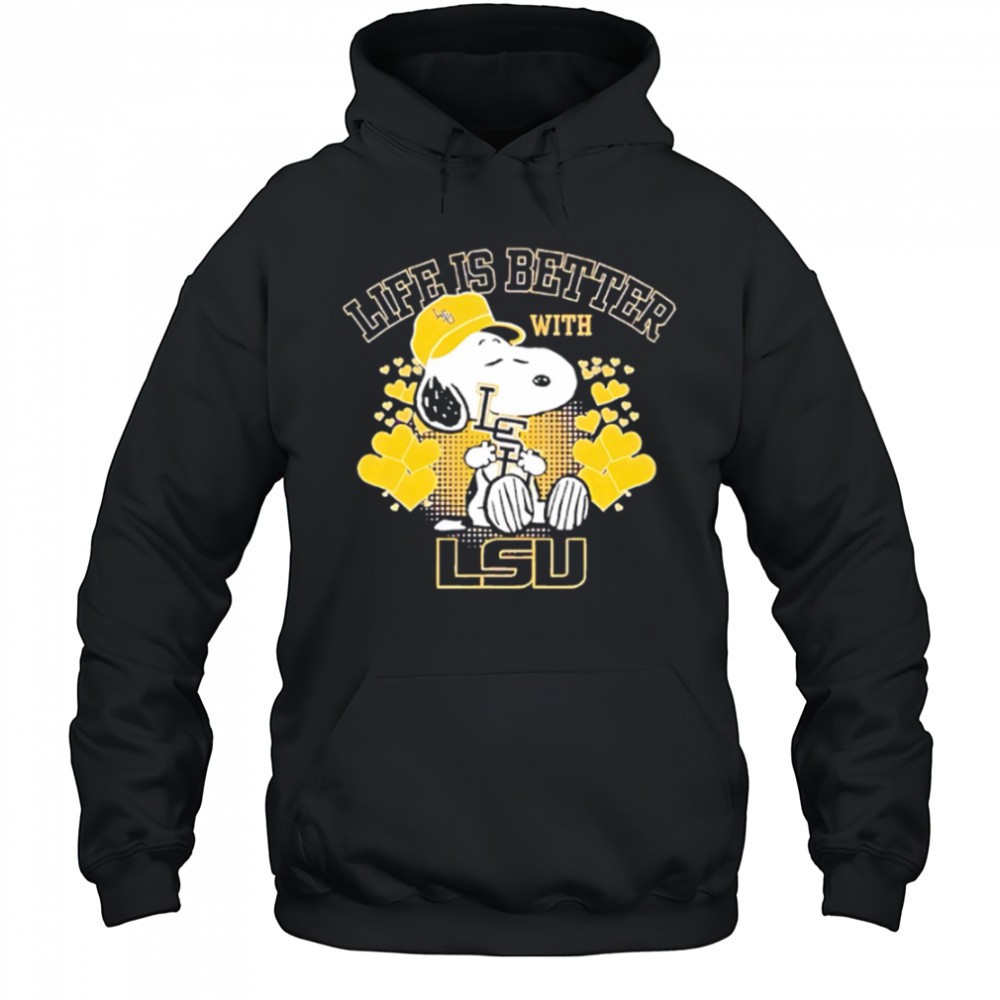 Snoopy Life is better with LSU shirt