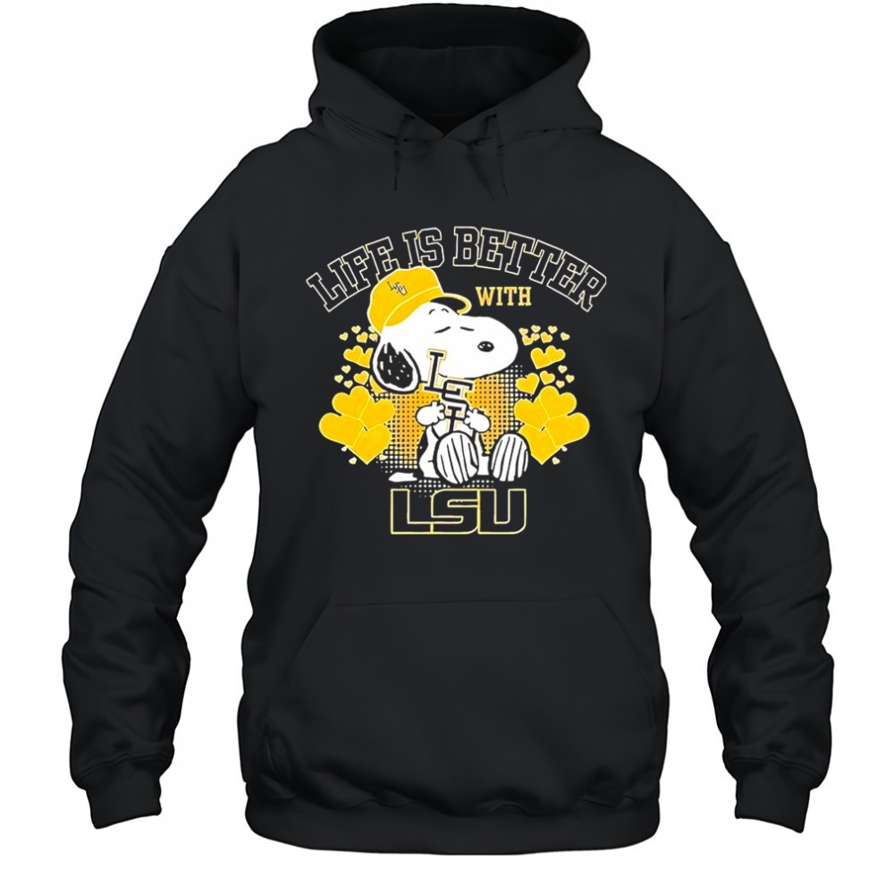 Snoopy Life Is Better With LSU T-Shirt