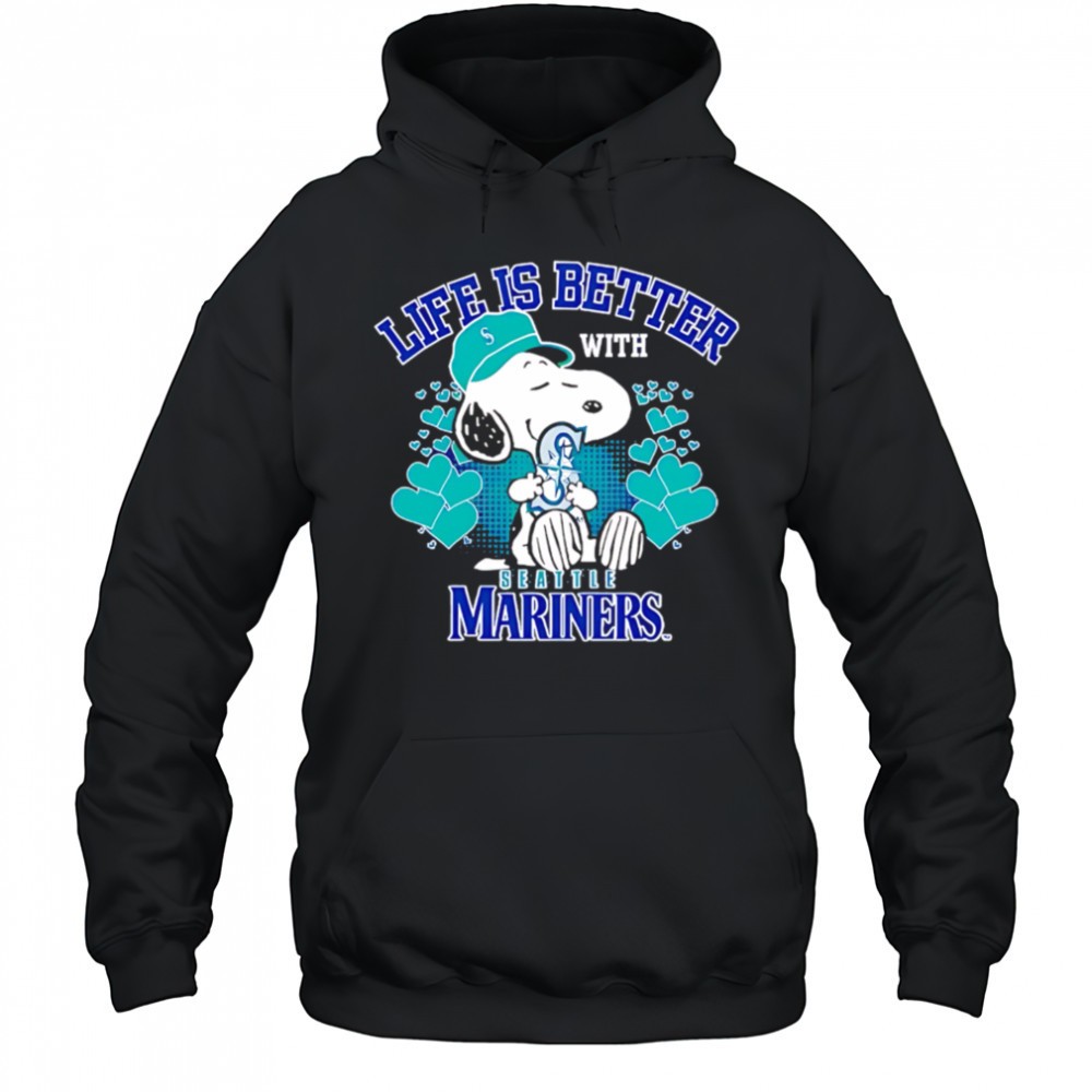 Snoopy Life is better with Mariners shirt