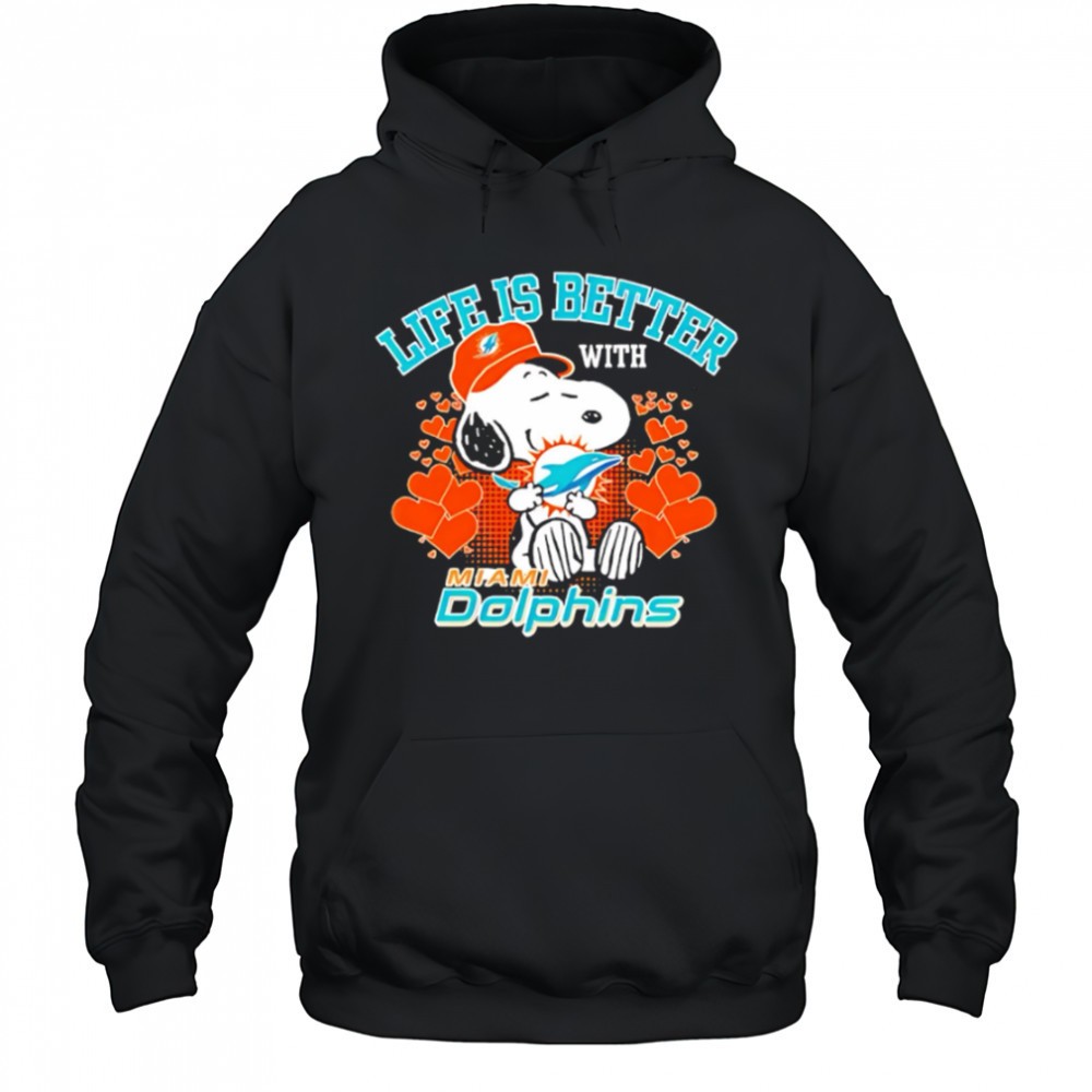 Snoopy Life Is Better With Miami Dolphins shirt