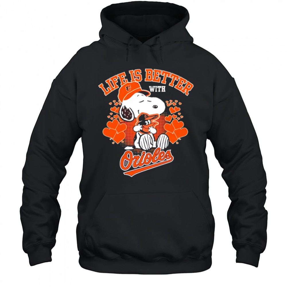 Snoopy Life is better with Orioles shirt