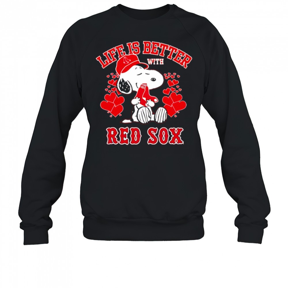 snoopy-life-is-better-with-red-sox-shirt-y3pewsjo Snoopy Life is better with Red Sox shirt