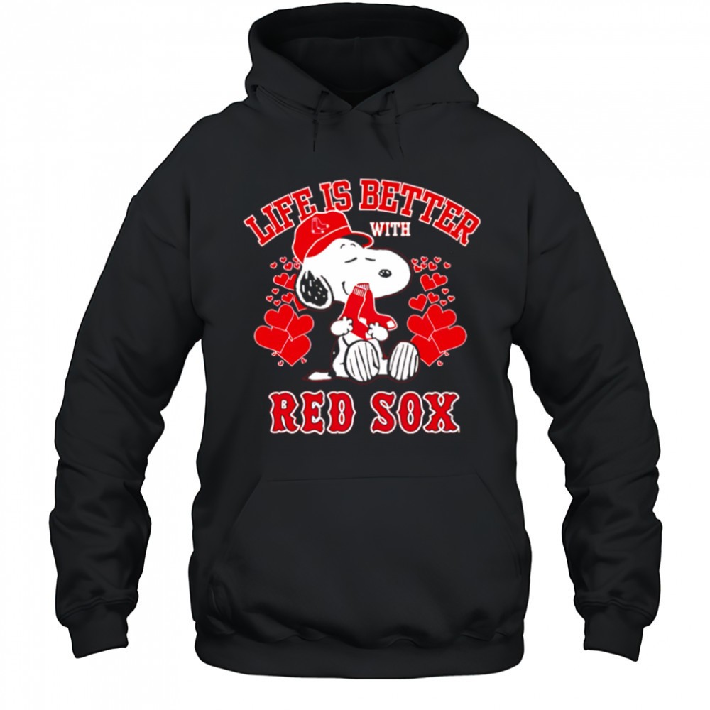 Snoopy Life is better with Red Sox shirt