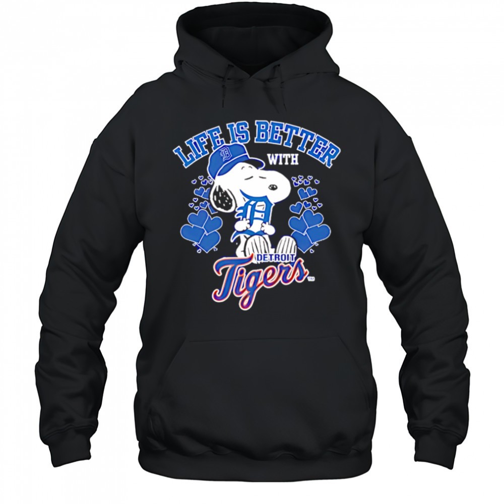Snoopy Life is better with Tigers shirt