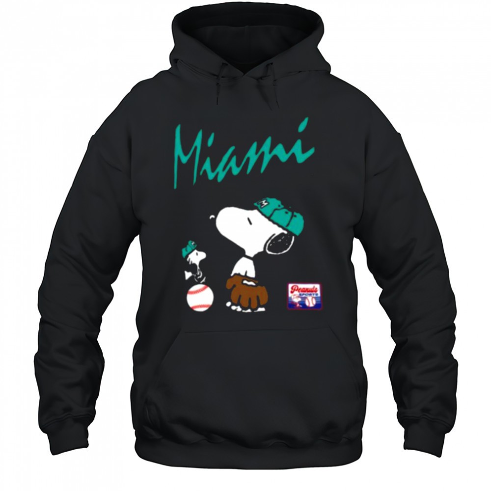 Snoopy Peanuts Ripple Junction Miami Baseball shirt