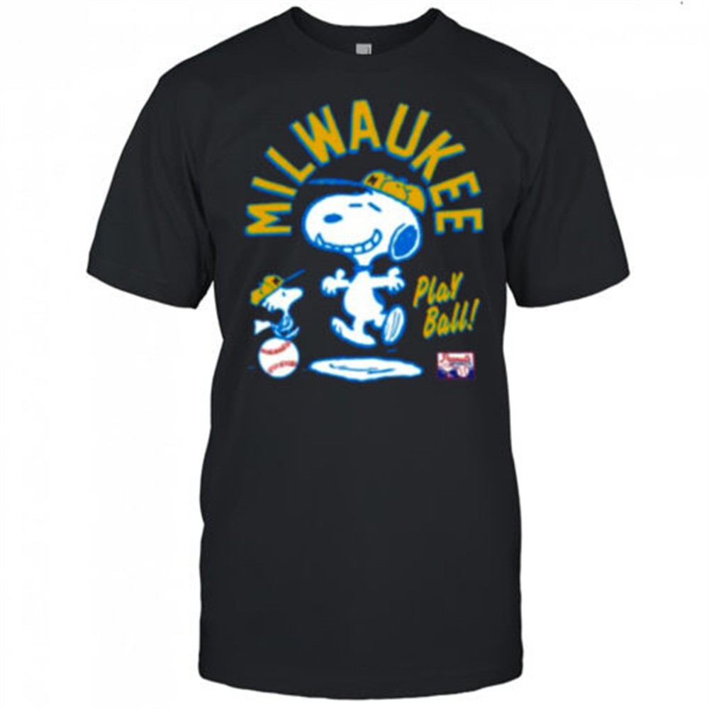 snoopy-peanuts-ripple-junction-milwaukee-baseball-shirt-l4r4kove Snoopy Peanuts Ripple Junction Milwaukee Baseball shirt