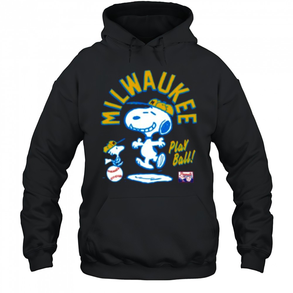 Snoopy Peanuts Ripple Junction Milwaukee Baseball shirt