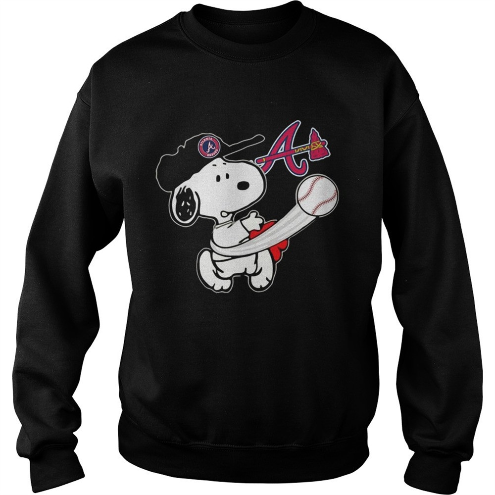 Snoopy Play Baseball T-Shirt For Fan Braves Teams