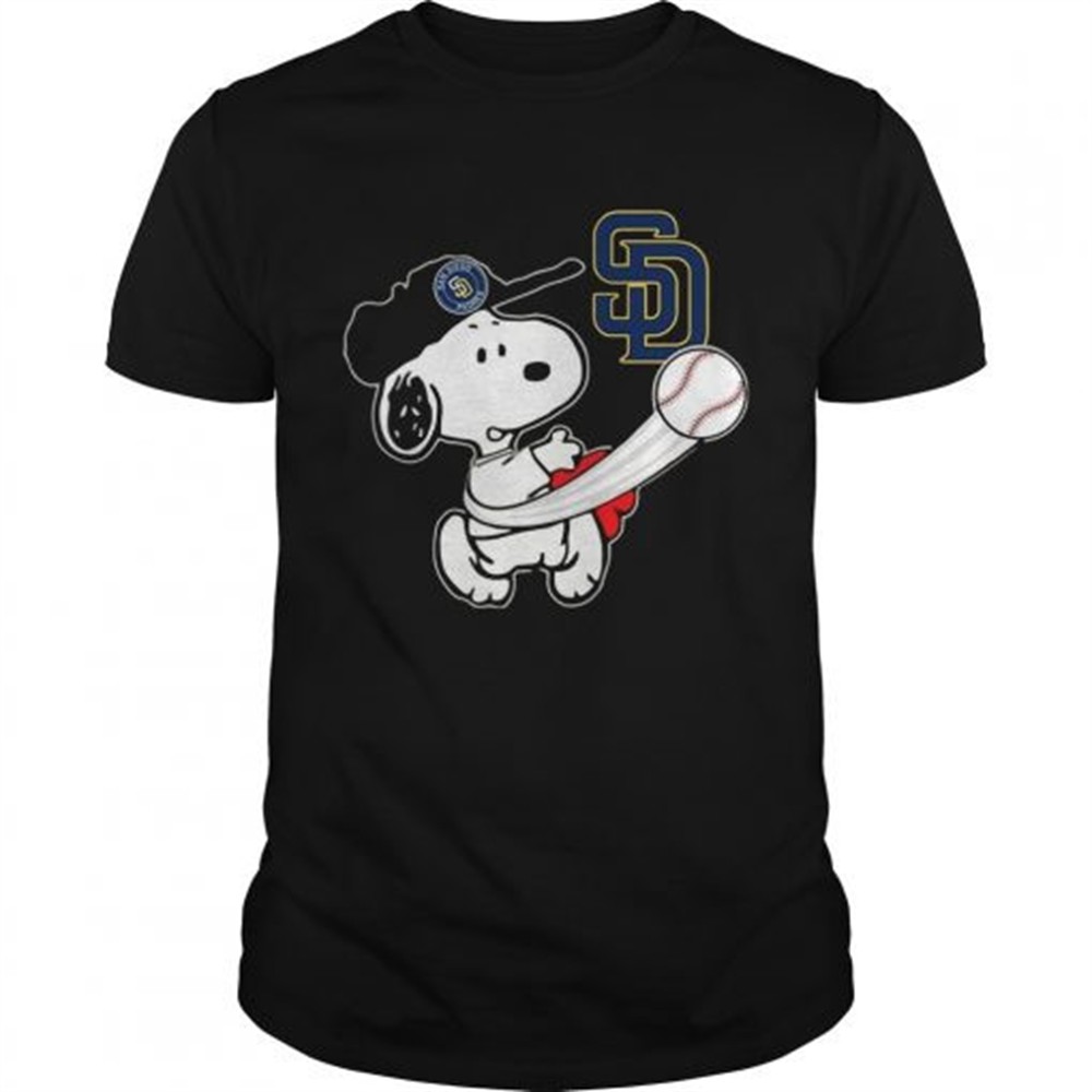 Snoopy Play Baseball T-Shirt For Fan Padres Teams