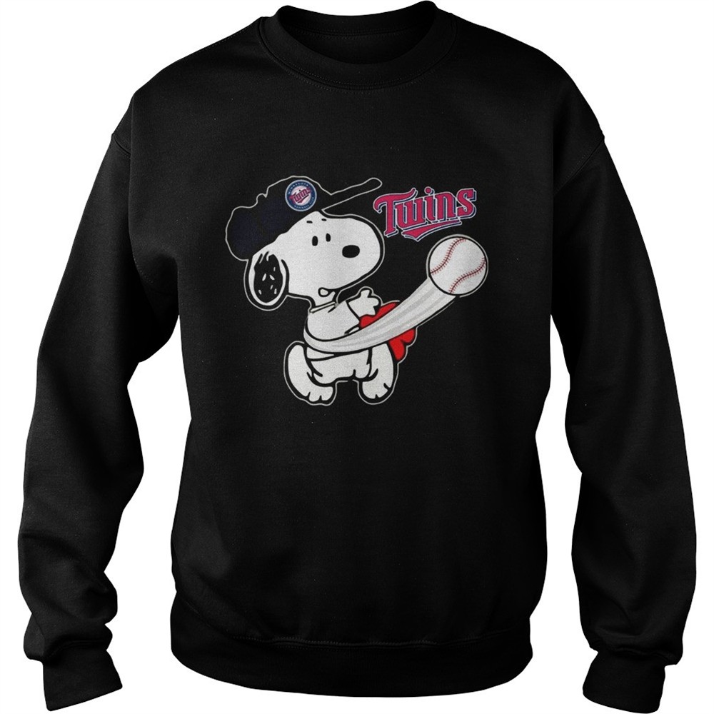 Snoopy Play Baseball T-Shirt For Fan Twins Teams