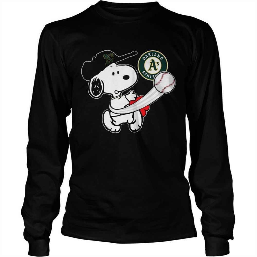 Snoopy Play Baseball TShirt For Fan Athletics Team
