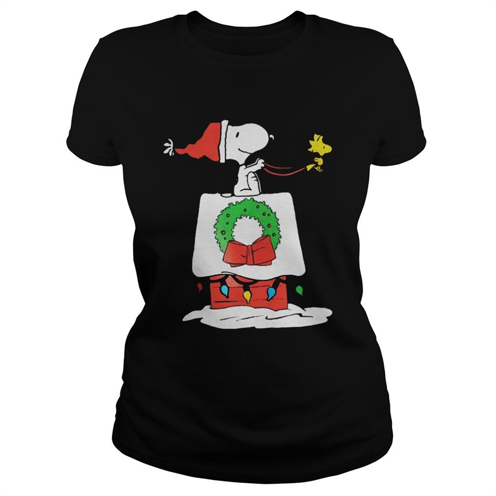 Snoopy rides Woodstock Christmas house shirt