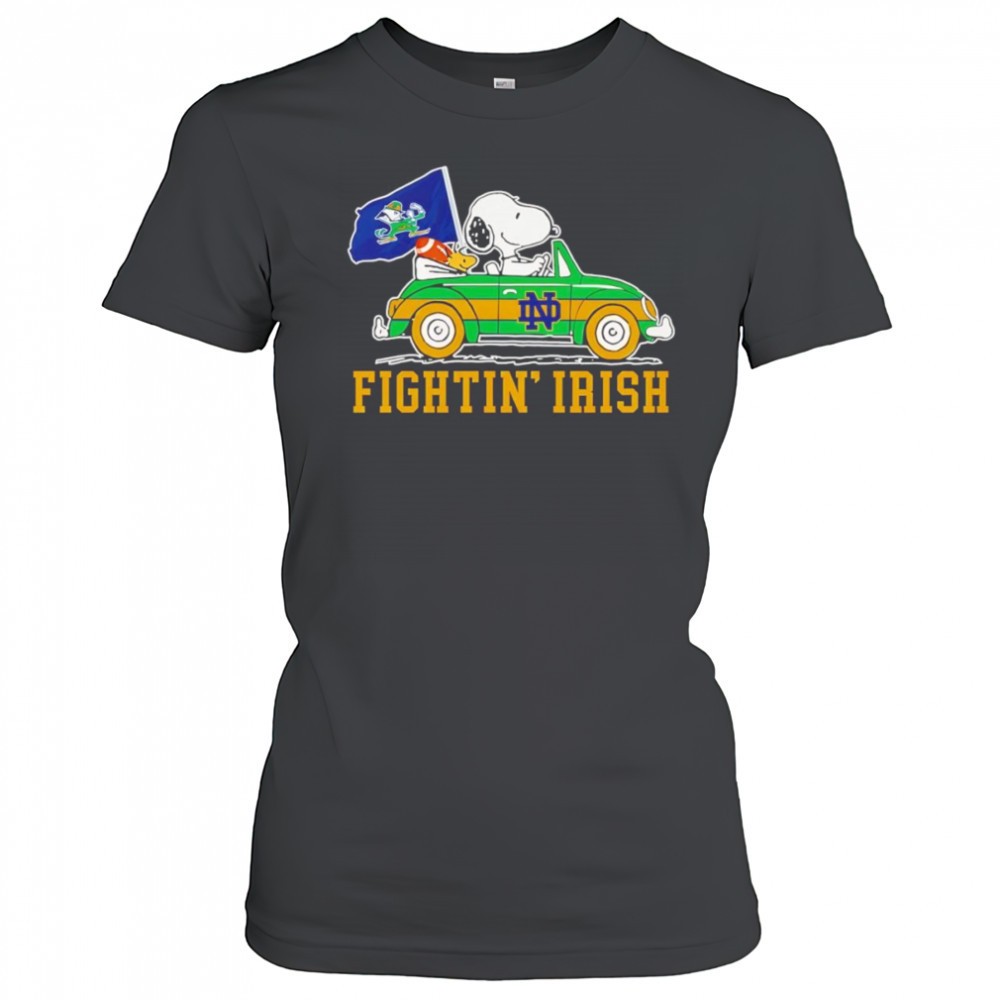 snoopy-riding-fightin-irish-car-shirt-3236hsdl Snoopy riding Fightin Irish car shirt