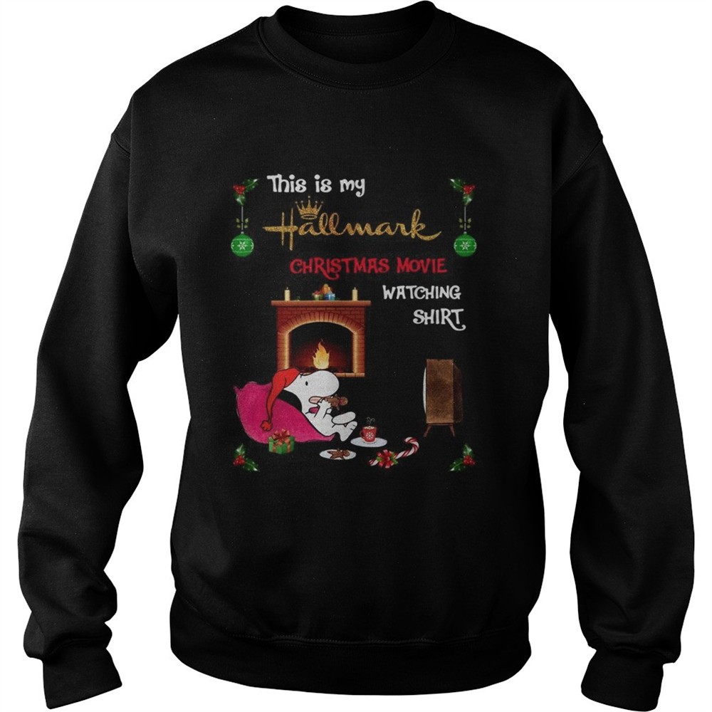 Snoopy this is my hallmark Christmas movie watching shirt