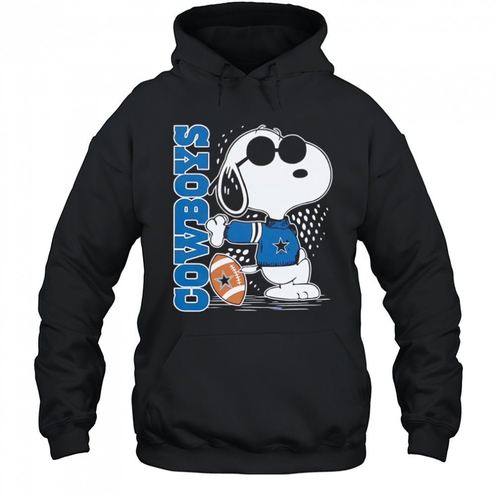 Snoopy with Dallas Cowboys baseball logo shirt