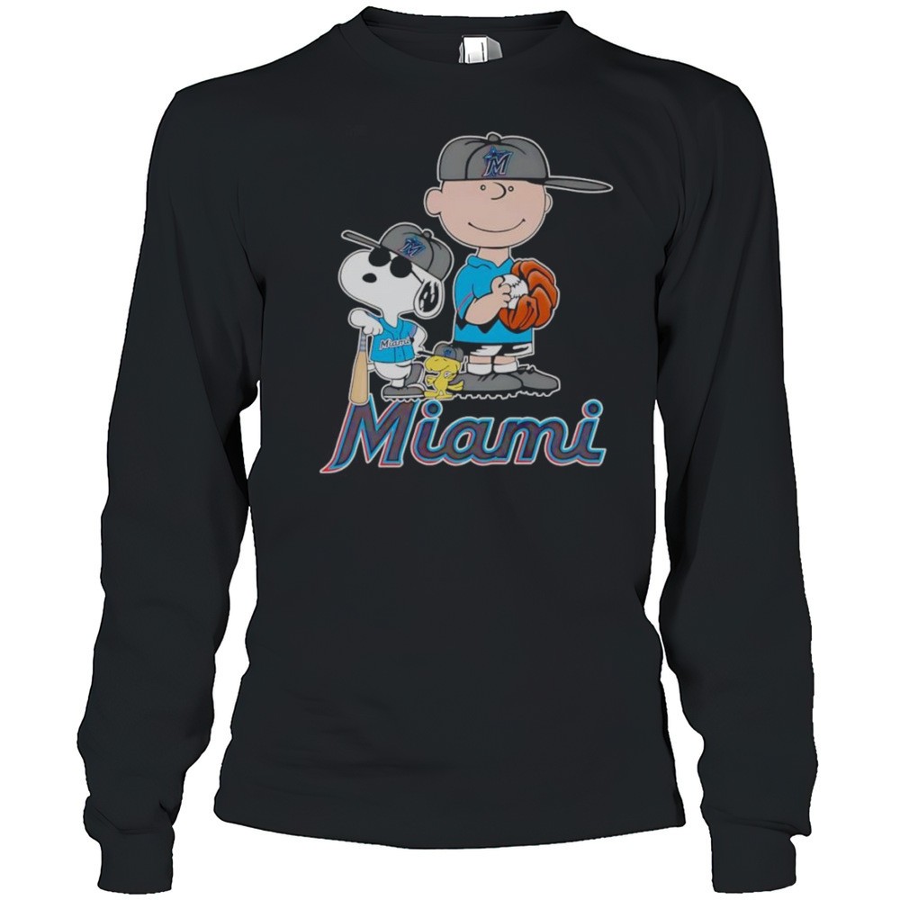 snoopy-woodstock-and-charlie-brown-miami-marlins-shirt-tg1e4itn Snoopy Woodstock And Charlie Brown Miami Marlins Shirt