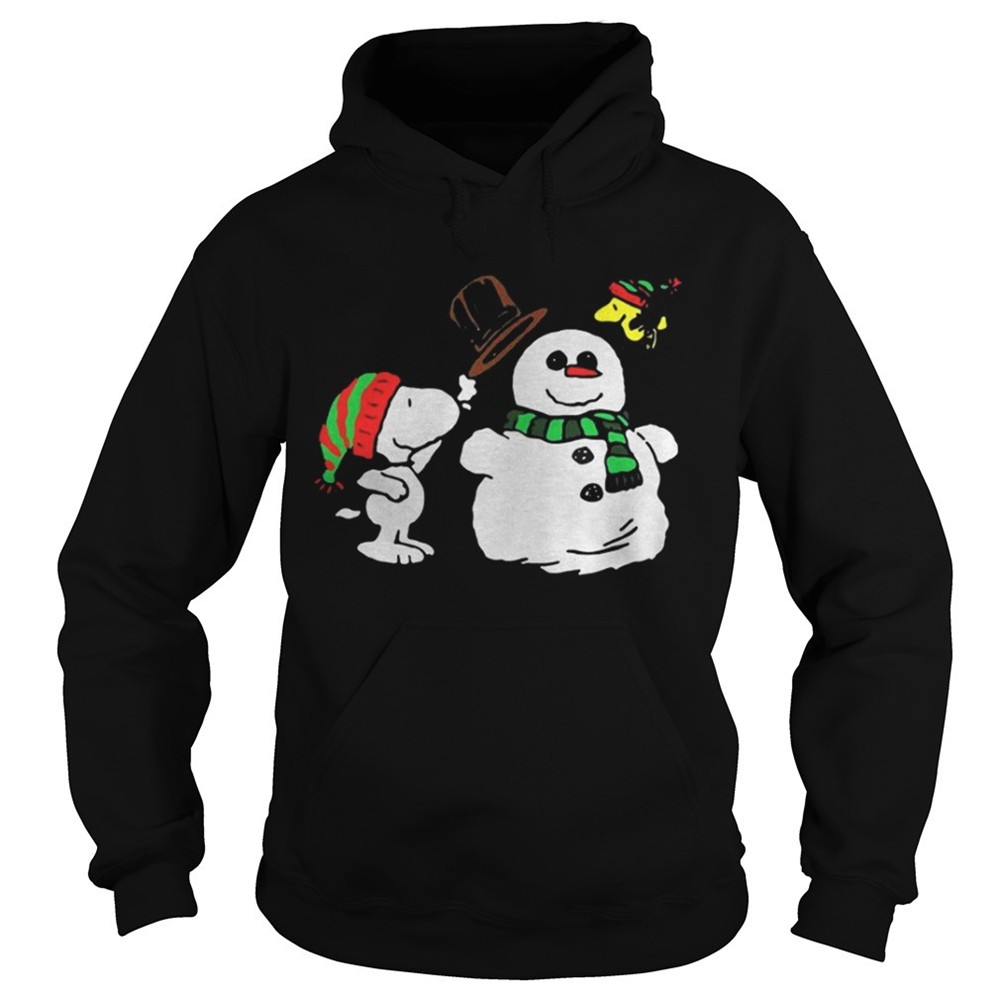 Snoopy Woodstock and Snow Christmas ugly sweater