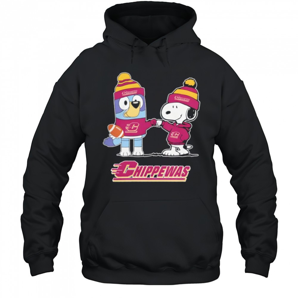Snoopy x Bluey Central Michigan Chippewas Football shirt