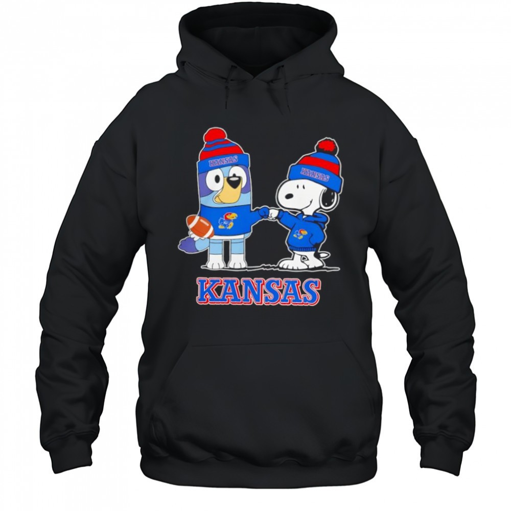 Snoopy x Bluey Kansas Jayhawks Football shirt