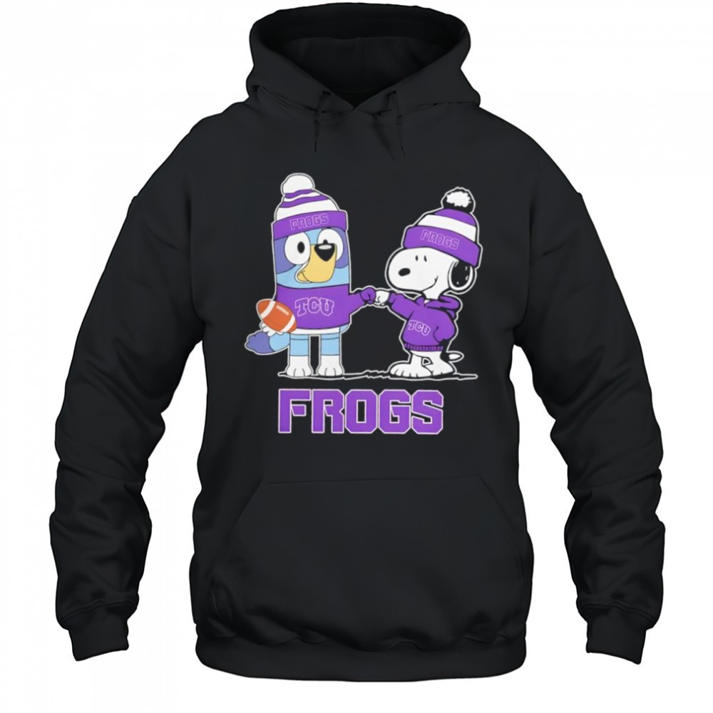 Snoopy x Bluey TCU Horned Frogs Football shirt