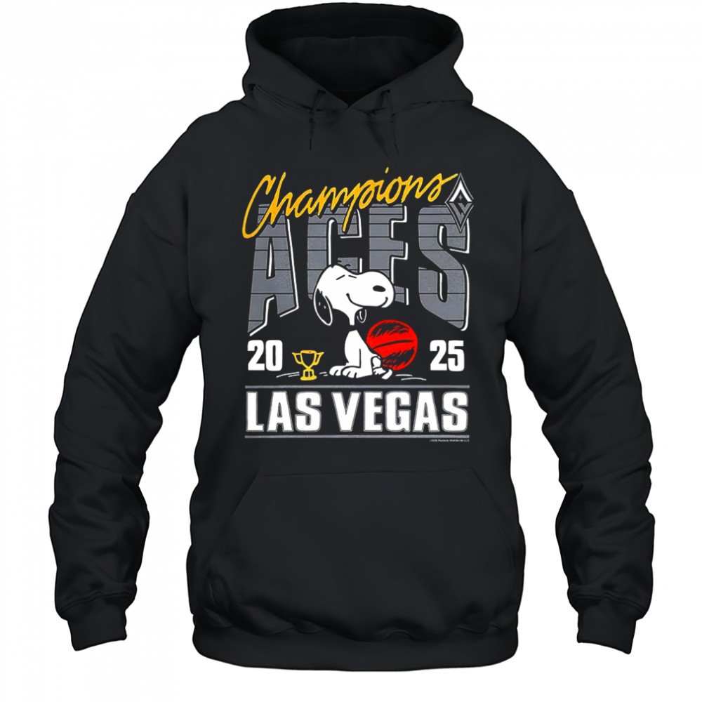 Snoopy X Las Vegas Aces WNBA 2025 Finals Champions shirt