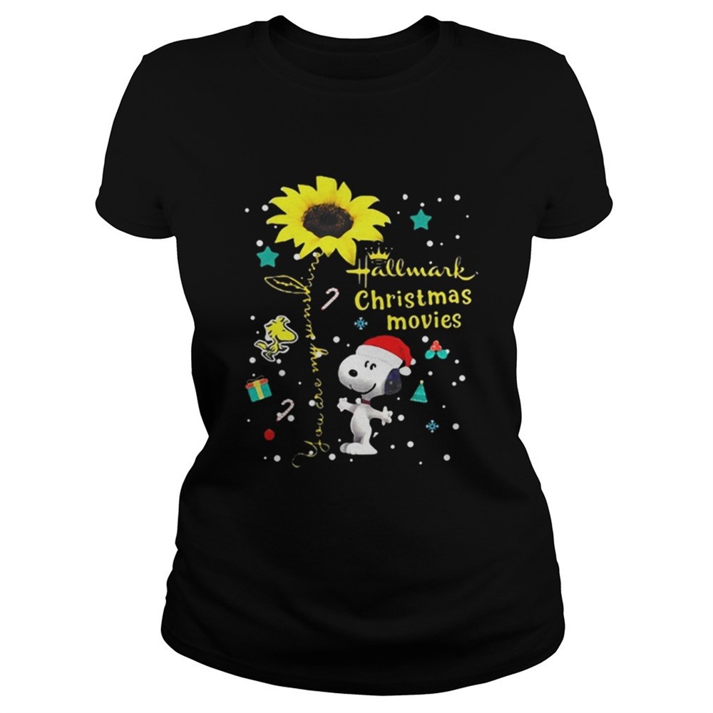 Snoopy you are my sunshine Hallmark Christmas movie shirt