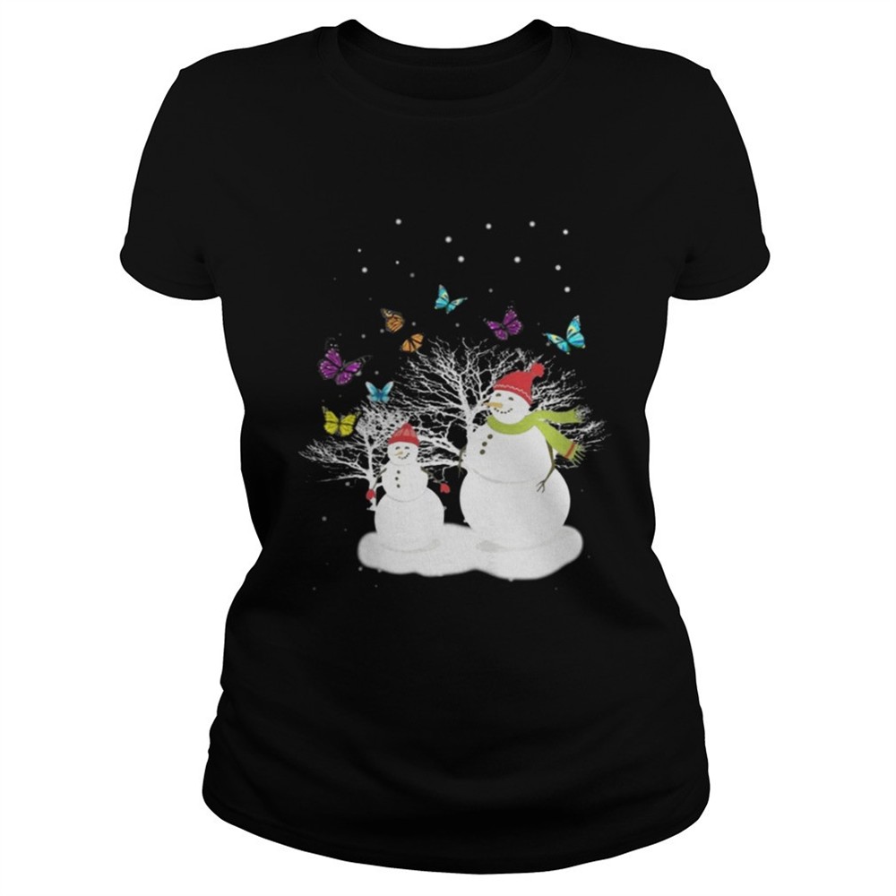Snowman And Butterfly Shirt