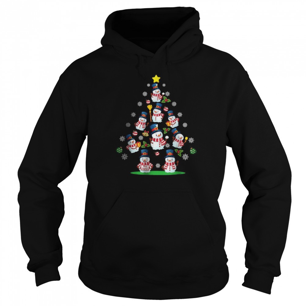 Snowman Christmas Tree Women Men Chrismas T-Shirt