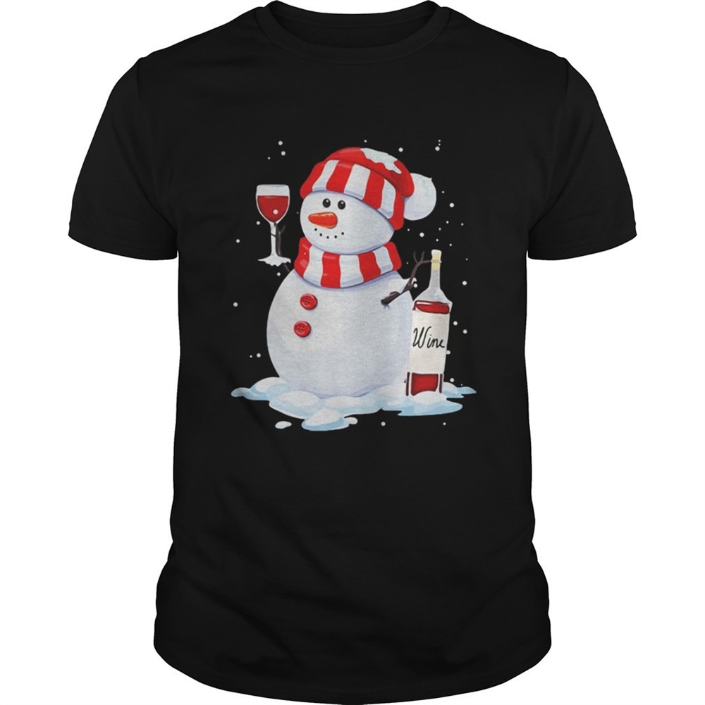 snowman-i-love-wine-shirt-hrn9411e Snowman I love wine shirt